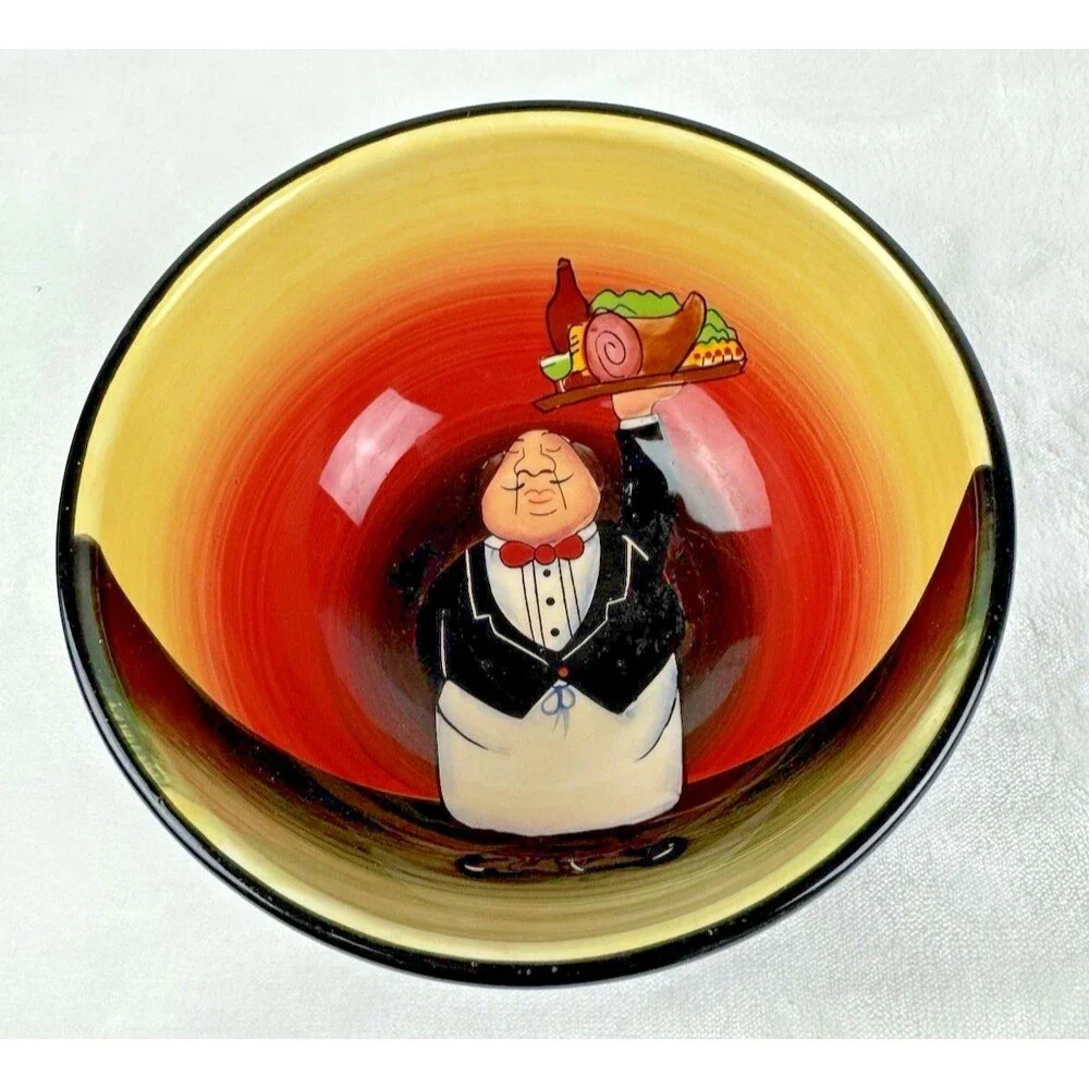 Heritage Mint, Ltd 2008 Ristorante Del Vino Waiter Soup Cereal Bowl 6 1/4 Inch